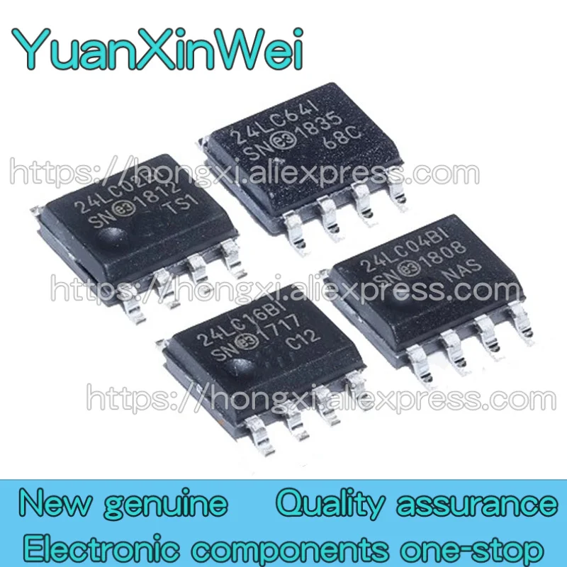 10PCS 24LC64I 24LC128I 24LC256I 24LC512I 24LC64T-I/SN 24LC128T-I/SN 24LC256T-I/SN 24LC512T-I/SN Patch SOP8 memory chip