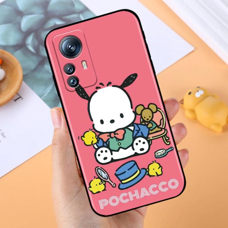 Pacha Dog Cute Cartoon For Xiaomi Mi 14 13T 13 12T 12 11T 11i 11 10T 10 Pro Lite Ultra 5G Black TPU Phone Case