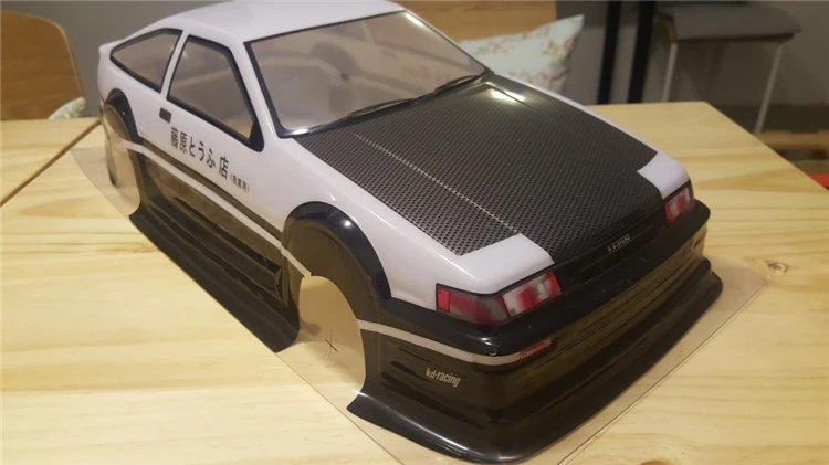 2 Stks/partij AE86 Gt Apex 1/10 1:10 Pvc Geschilderd Lichaam 190Mm Wielbasis Shell 1/10 Rc Hobby Racewagen Voor hsp Hpi Tamiya Yokomo Mst