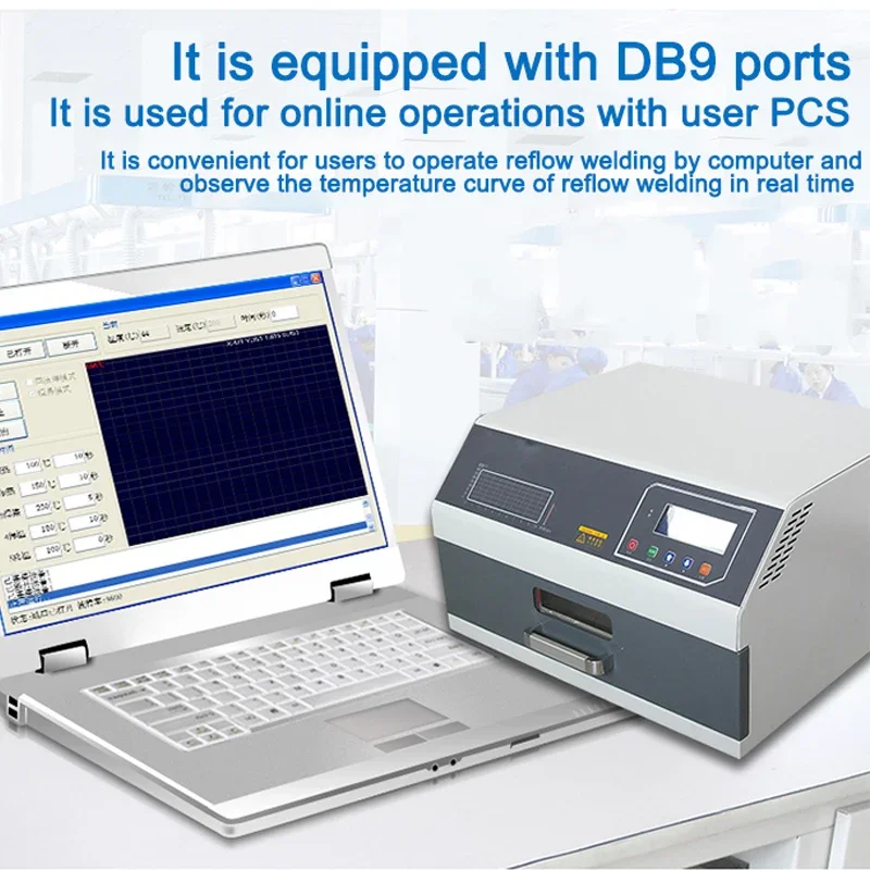 ZB2015HL-200X150MM Desktop High Performance Precision Lead-Reflux Furnace Spot 700 Infrared SMT Soldering