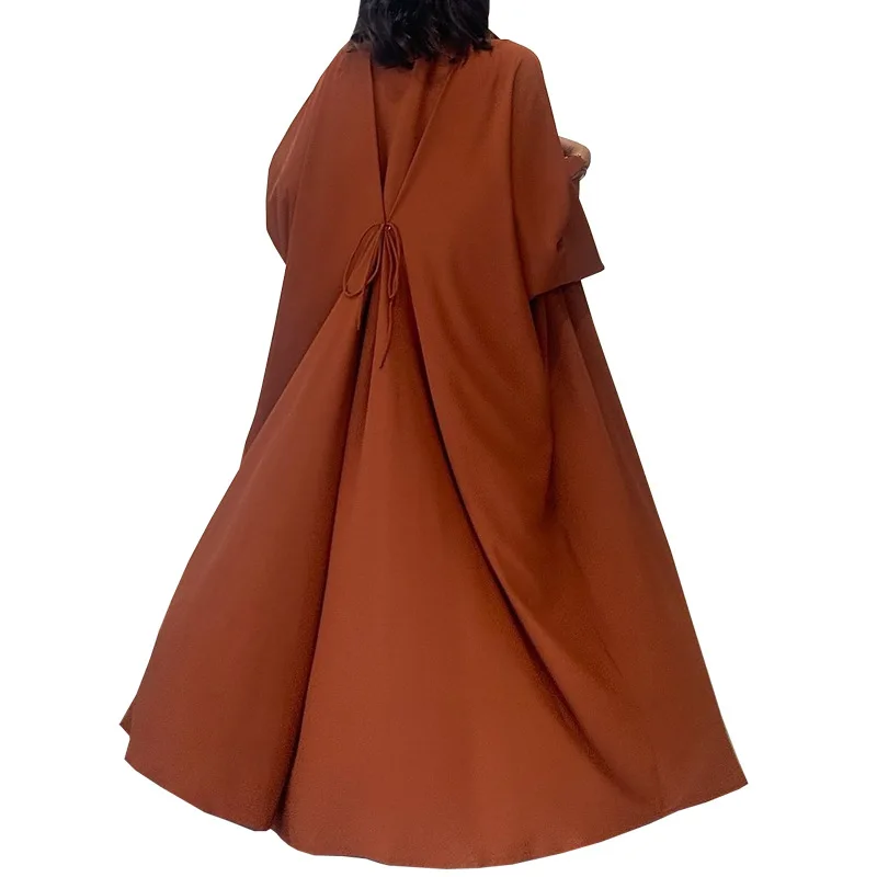 Cardigan Abaya pour femmes arabes musulmanes, sur Robe, vêtements pour femmes du moyen-orient, couleur unie