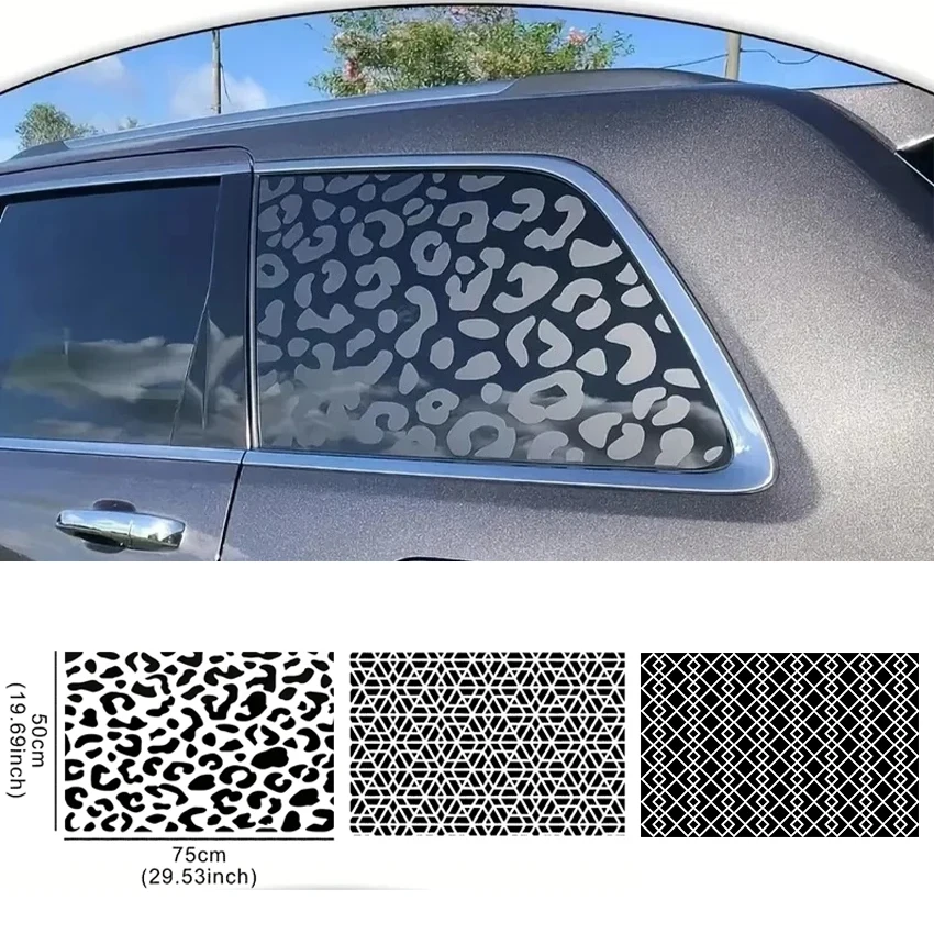 Auto Matt Schwarz Leopardenmuster Carbonfaser-Druck Vinyl-Autoaufkleber Matt-Effekt Selbstklebend Geeignet für Autofenster-Aufkleber