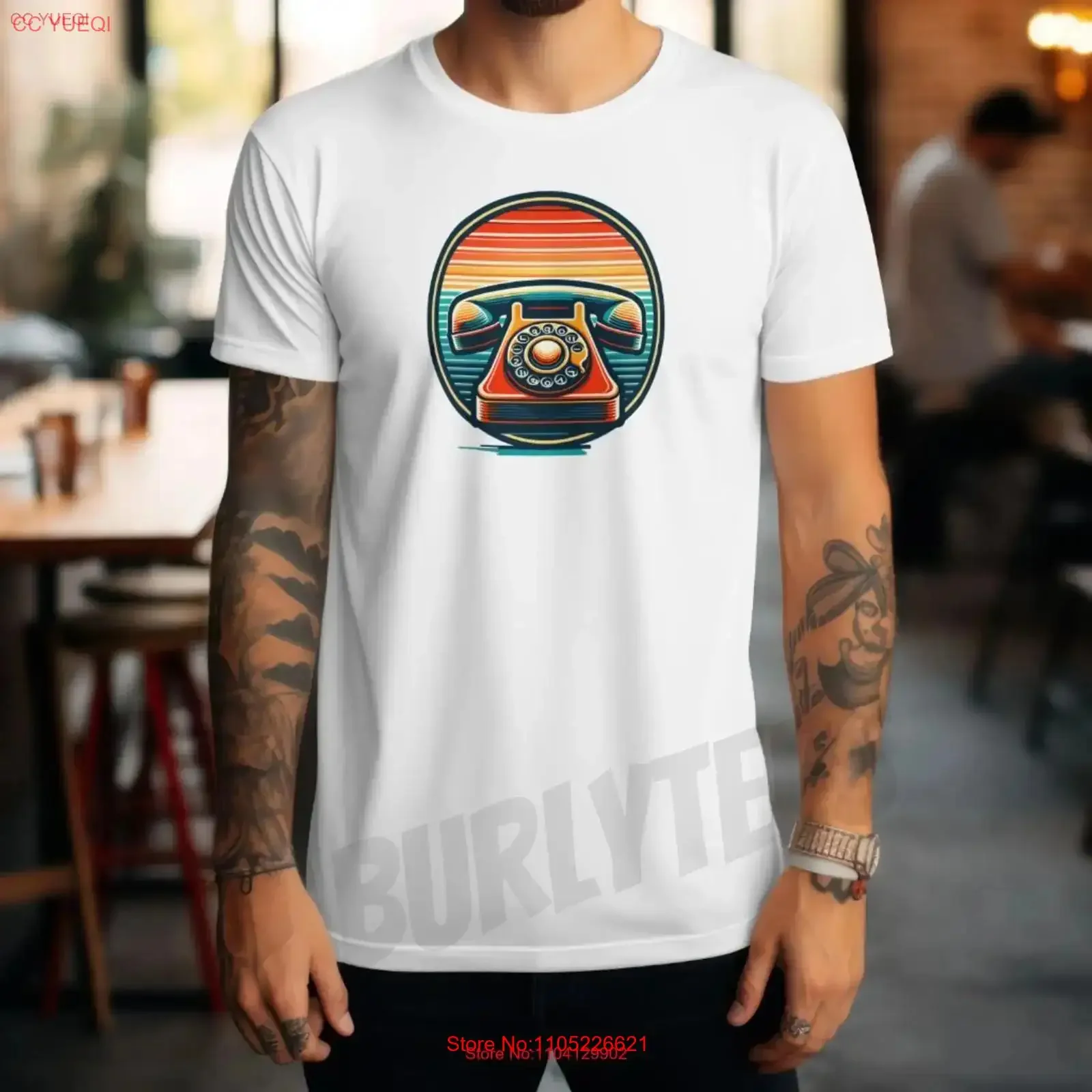 Vintage Phone T Shirt Retro Communication Classic Style Top Perfect for Nostalgia Lovers vintage Washed Stretched Unisex