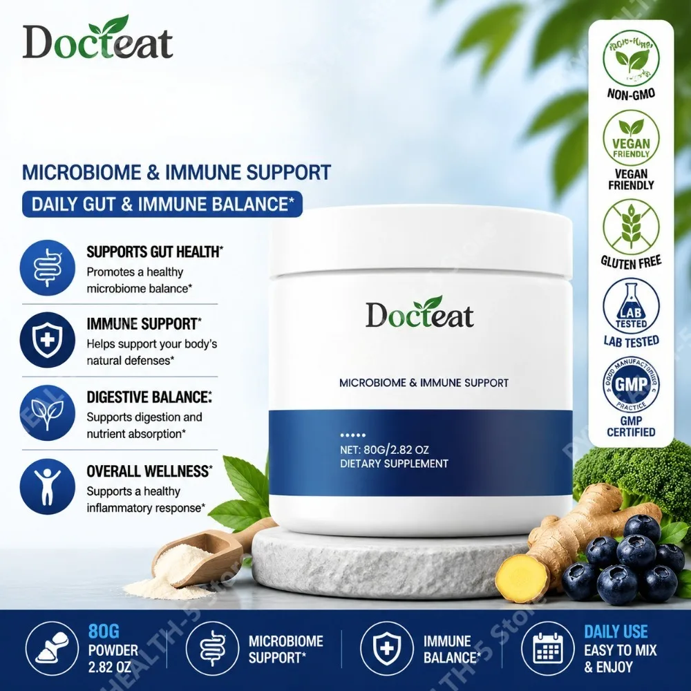 Docteat Polvo para la Salud Intestinal, Ayuda al Transporte de Nutrientes, con Ácidos Húmicos, Fúlvicos y Cítricos, 80g, Polvo Fácil de Mezclar