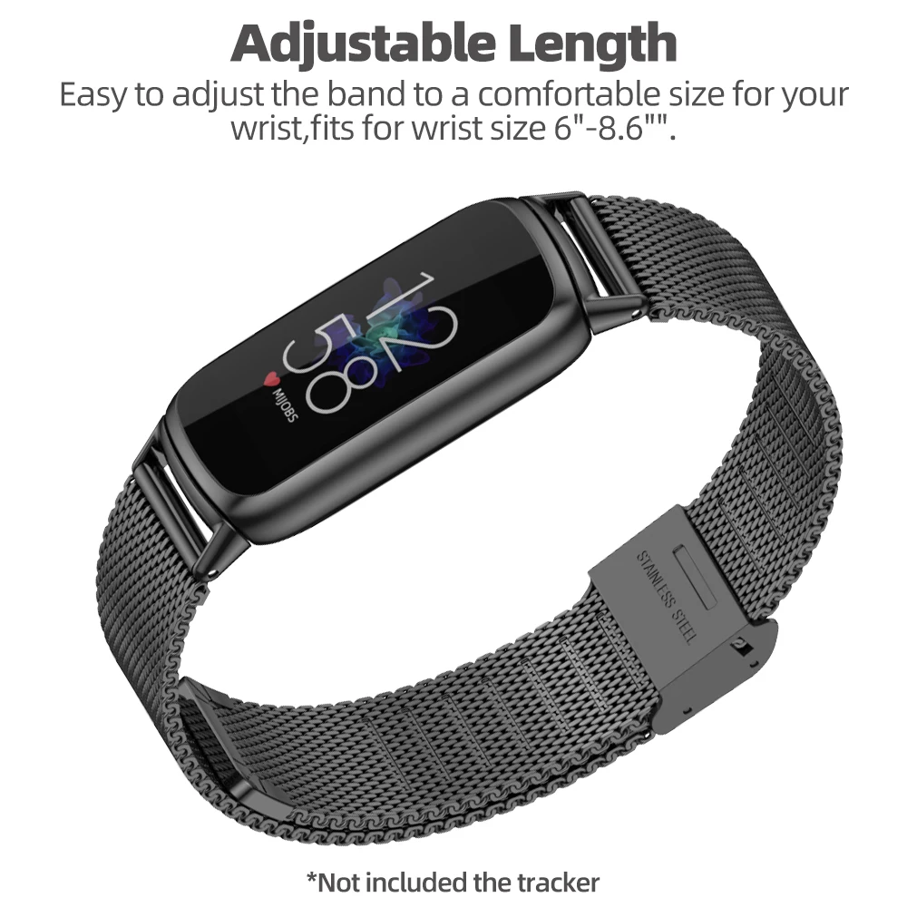 For Fitbit Luxe Smart Watch Band Milanese Stainless Steel Bracelet Accessories Strap For Fit Bit Luxe Wristband Correa