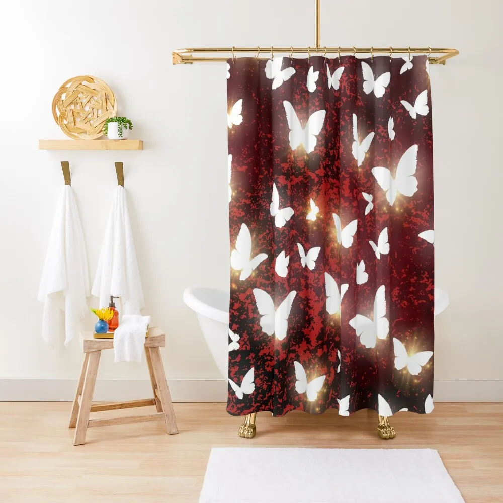 

Tgcf huacheng butterfly inspired design Shower Curtain Shower Bathroom Bathroom Fabric Funny Shower Luxury Bathroom Curtain