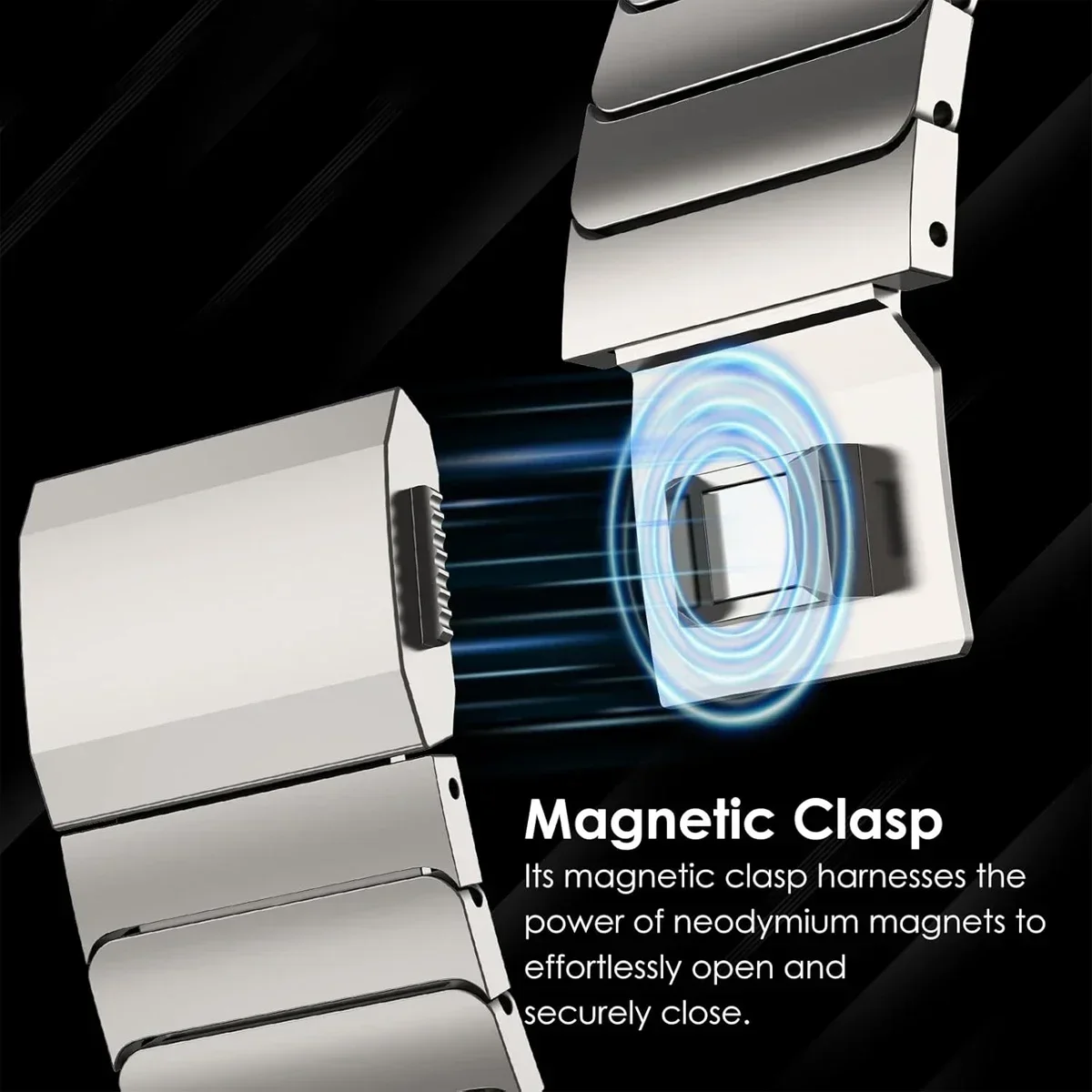 Para Samsung Watch 7 Ultra correa de 47mm para Galaxy Watch 7 Ultra correa de acero inoxidable de lujo pulsera de repuesto de reloj ajustable