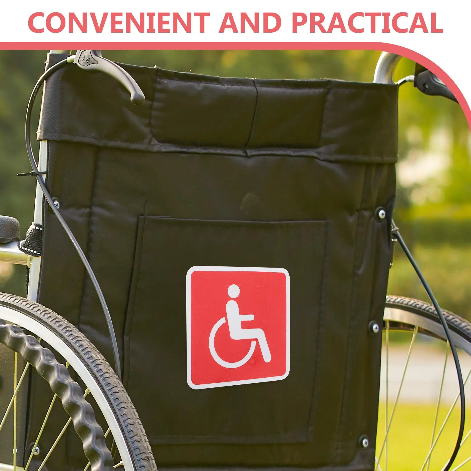 4 قطعة ملصقات تحديد الهوية مادة PVC للمعاقين كرسي متحرك يمكن الوصول إليها علامة كرسي متحرك رمز علامات السلامة وقوف السيارات