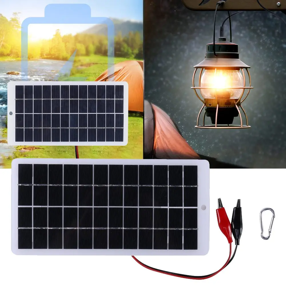 10W/12V Outdoor  Waterproof Solar Panel Solar Cells Charger Polysilicon Epoxy Solar Panels For 9-12V Battery Charging Tools