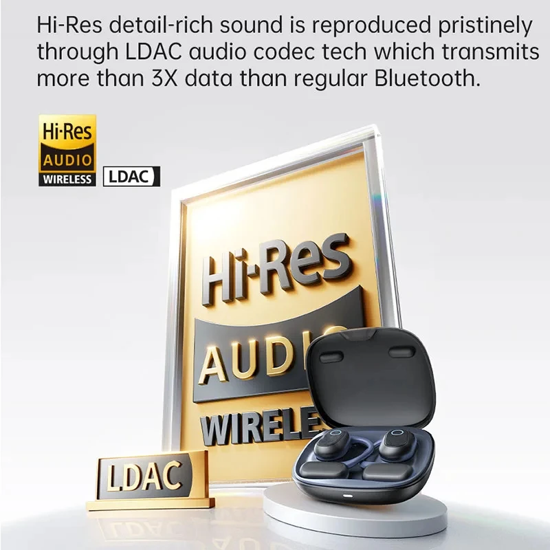 2026 Fit سماعات أذن رياضية لاسلكية مفتوحة الأذن بلوتوث 5.4 خطافات أذن كبيرة باس سماعات أذن رياضية وقت اللعب 60 ساعة