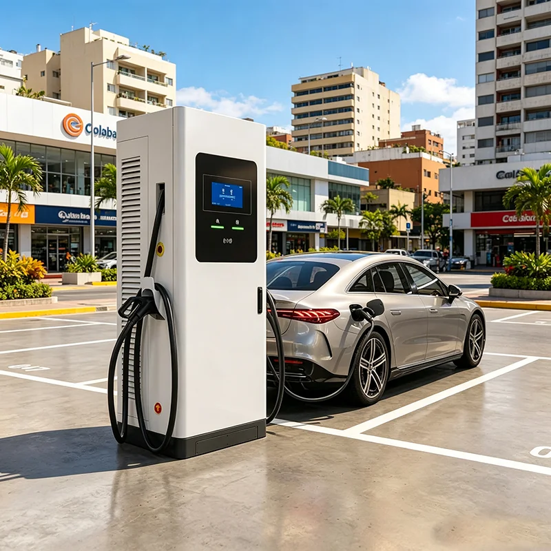 80kW CCS1 Floor Standing DC Fast Level 3 Charger Outdoor Small Business Retail Park EV Charger