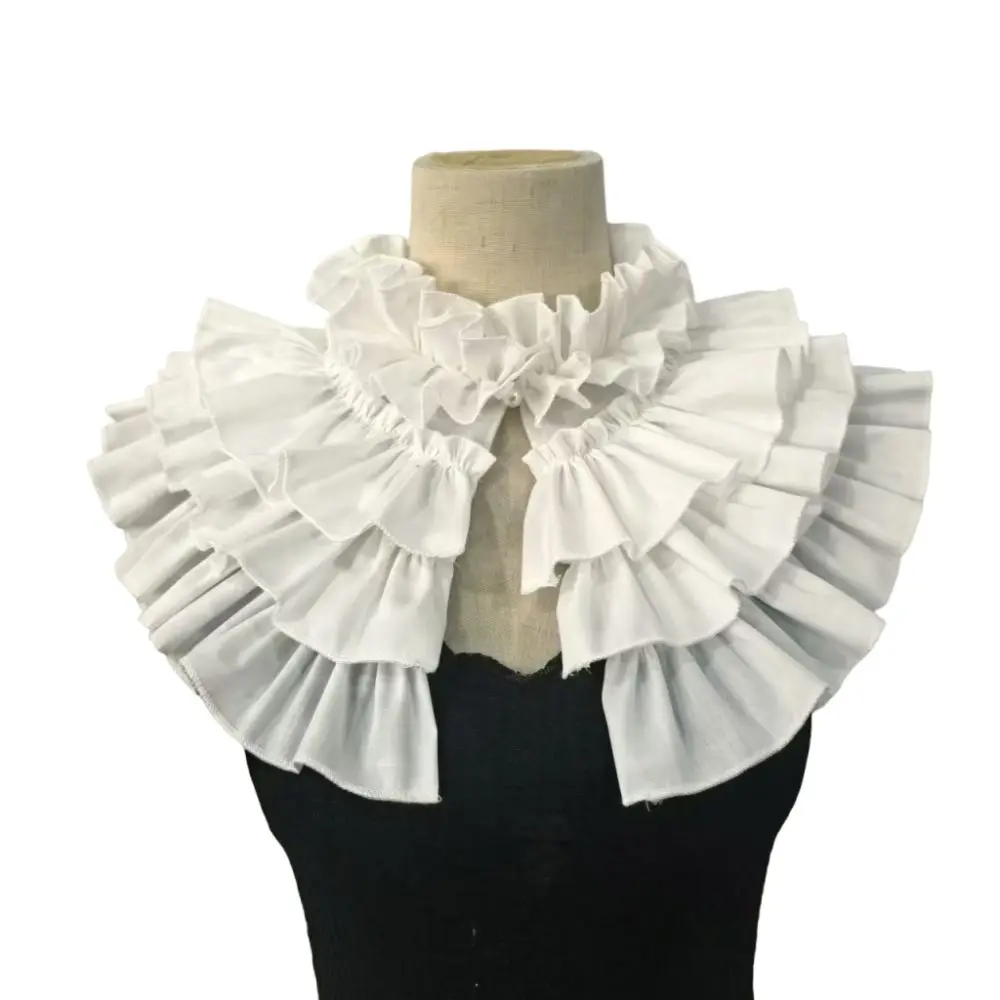 

Adjustable Layered Ruffle False Collar Elegant Retro Detachable Collar DIY Exquisite Decorative Ruffle Neckline Women