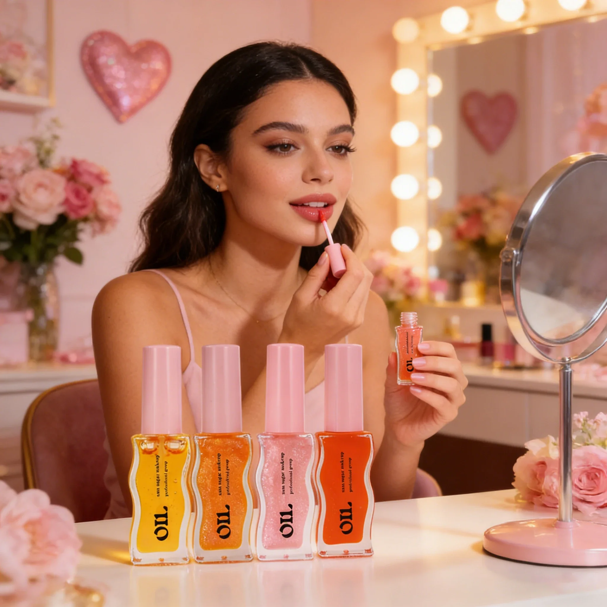 Brillant à lèvres teinté aux fraises, Essence de miel, huile imperméable, hydratant, pour femmes, maquillage sur le thème des fruits, cadeau de saint valentin