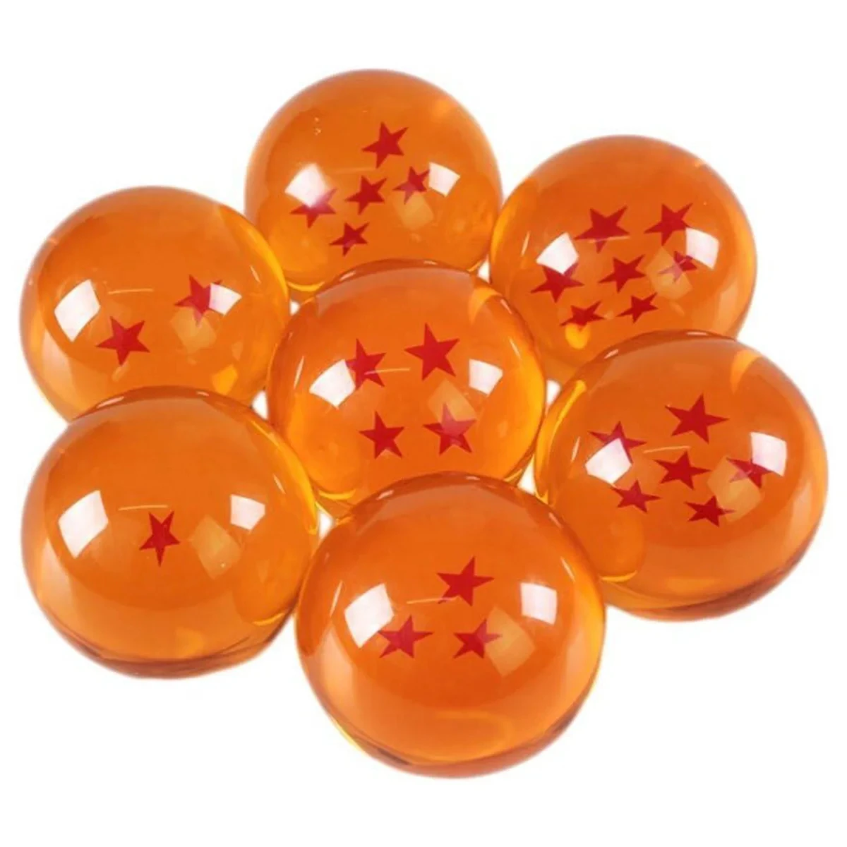 Dragon Ball Z 3.5cm Stars Crystal Ball Anime Orange Crystal Desktop Ornaments Toys Collection for Kids Gift