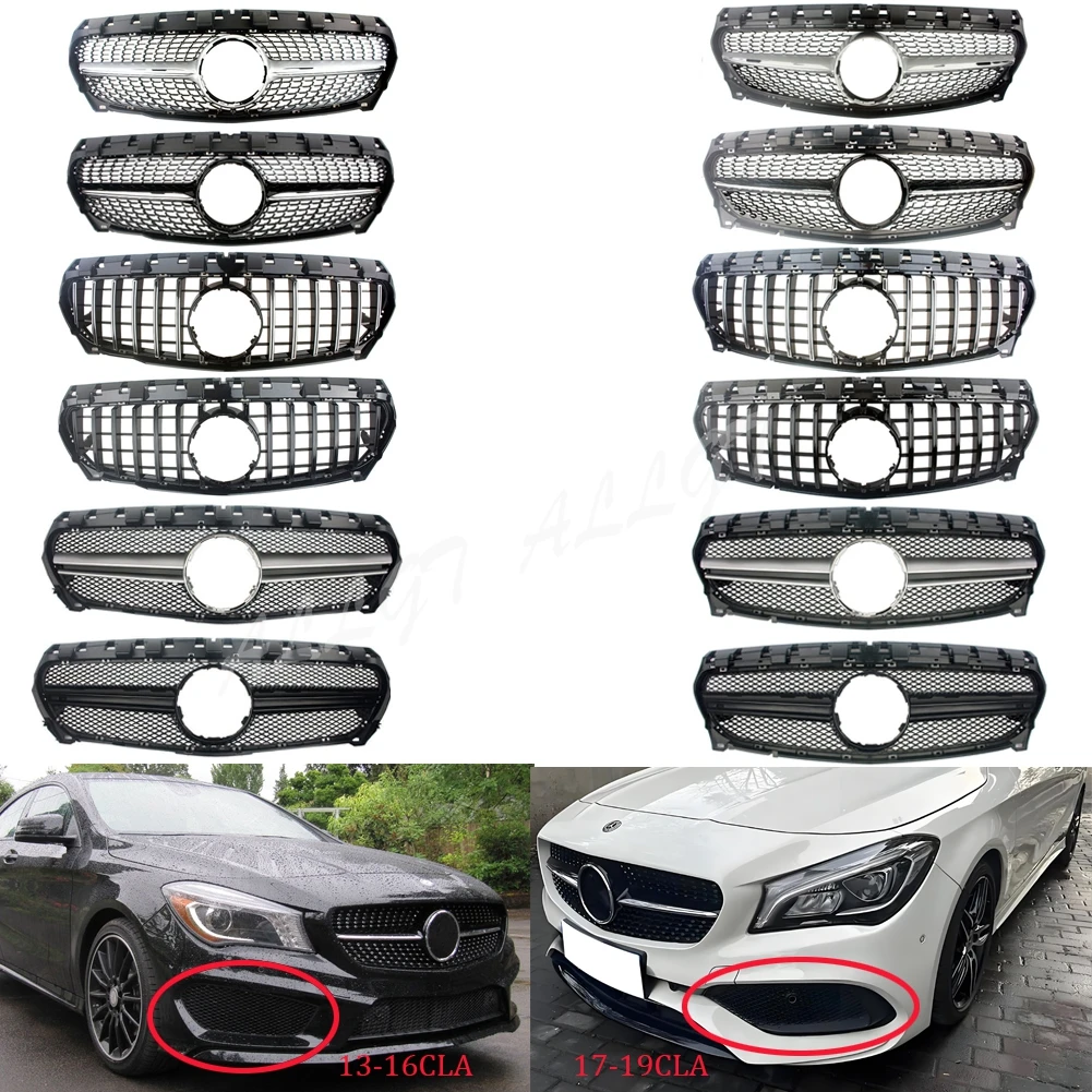 

Передние пластиковые решетки радиатора для Mercedes Benz W117 CLA Class 2013-2016 2017-2019 CLA 200 CLA250 CLA35AMG CLA45AMG CLA260