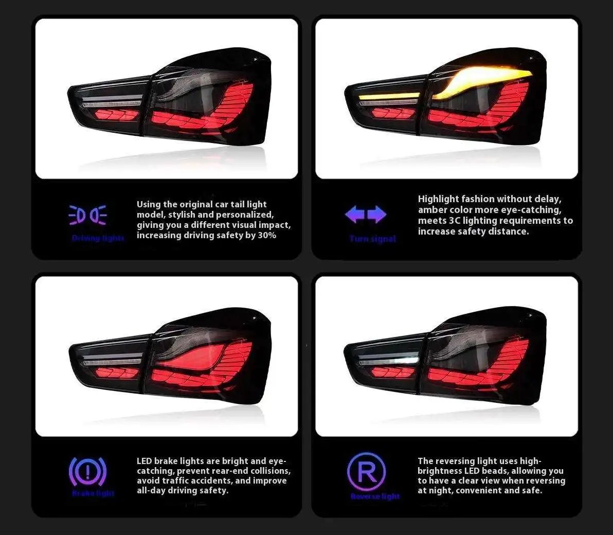 

LED Rear Light Upgrade Taillight Turn signal Brake Light Rear Light Assembly F21/ F20 Suitable for BMW 1 Series drangon scalel