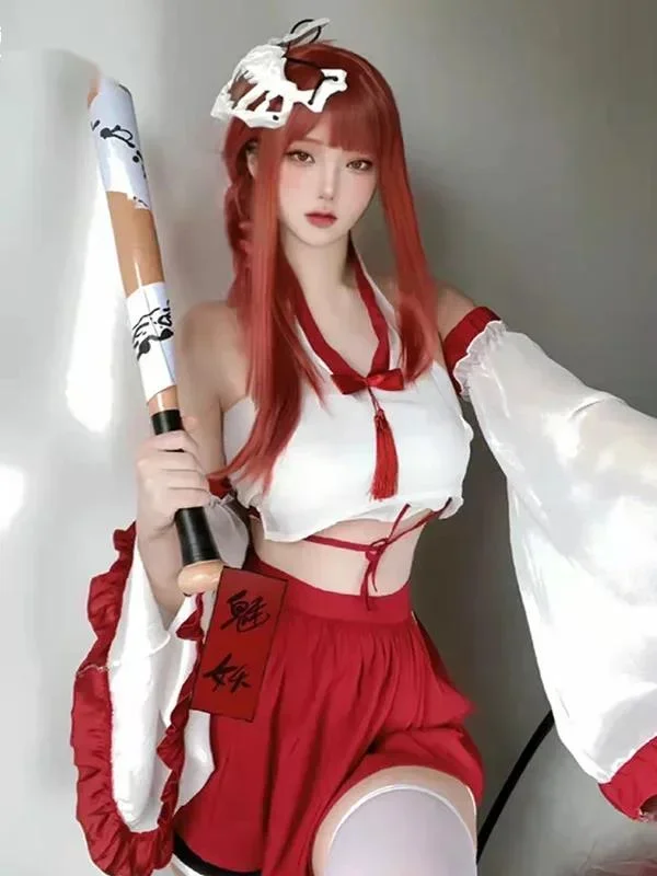 

Нижнее белье 2025 года, соблазнительное нижнее белье с открытой промежностью, однотонное очаровательное элегантное ажурное атласное кимоно с бантом, комплект красной юбки