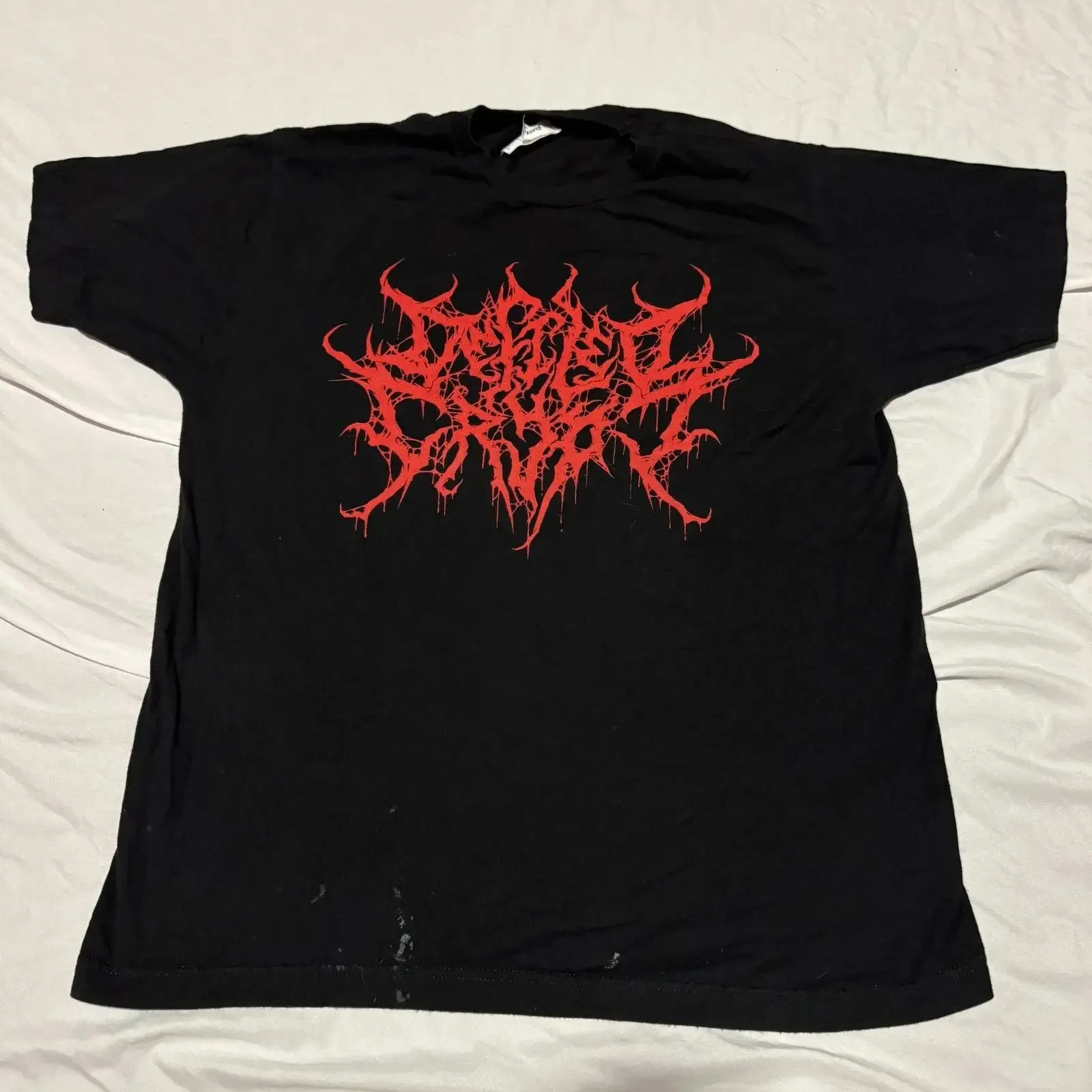 Camiseta Defiled Crypt Brutal Death Metal L Underground San Antonio Austin TX RARE vintage lavada masculina unissex elegante e moderna