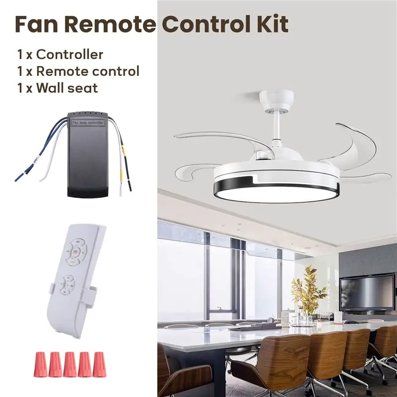 B47B-Universal Ceiling Fan Lamp Remote Control Kit Timing Setting Switch Adjuste Wind Speed Transmitter Receiver