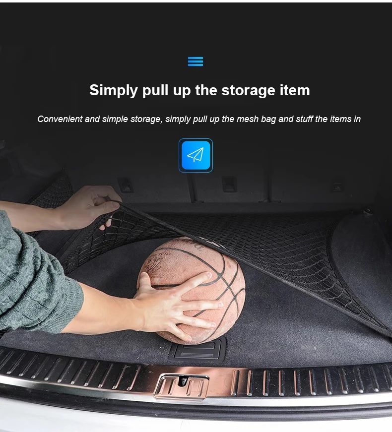 Car Mesh Elastic Nylon Rear Back Cargo Trunk Storage Organizer Luggage Net Holder For Porsche Cayenne Panamera Macan All Series