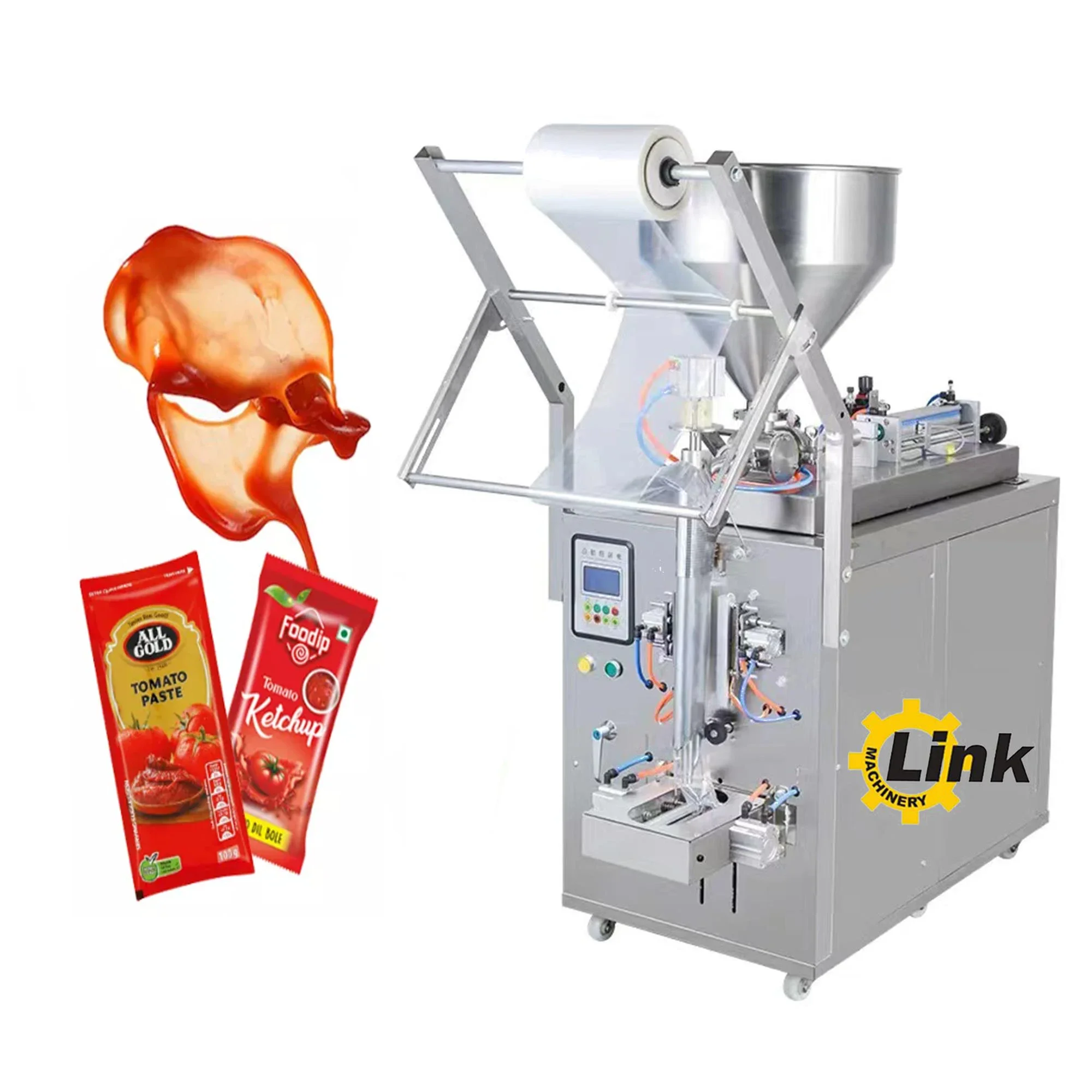 

Automatic 100ml Yogurt Ice Cream Packing Machine Tomato Ketchup Chili Sauce Filling Machine