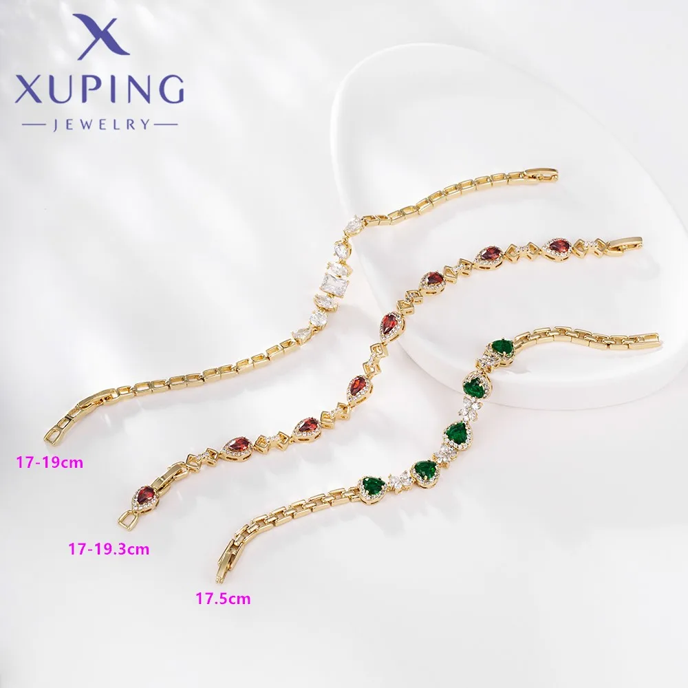 Xuping Jewelry New Arrival Simple Copper Alloy Fashion Women Bracelet Necklace Light Gold Color R525