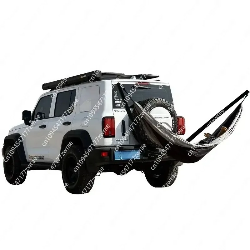 Steel Extended Wing Trailer Hook Square Hammock Camping for Self-Drive Off-Road Vehicle Rear Swing
