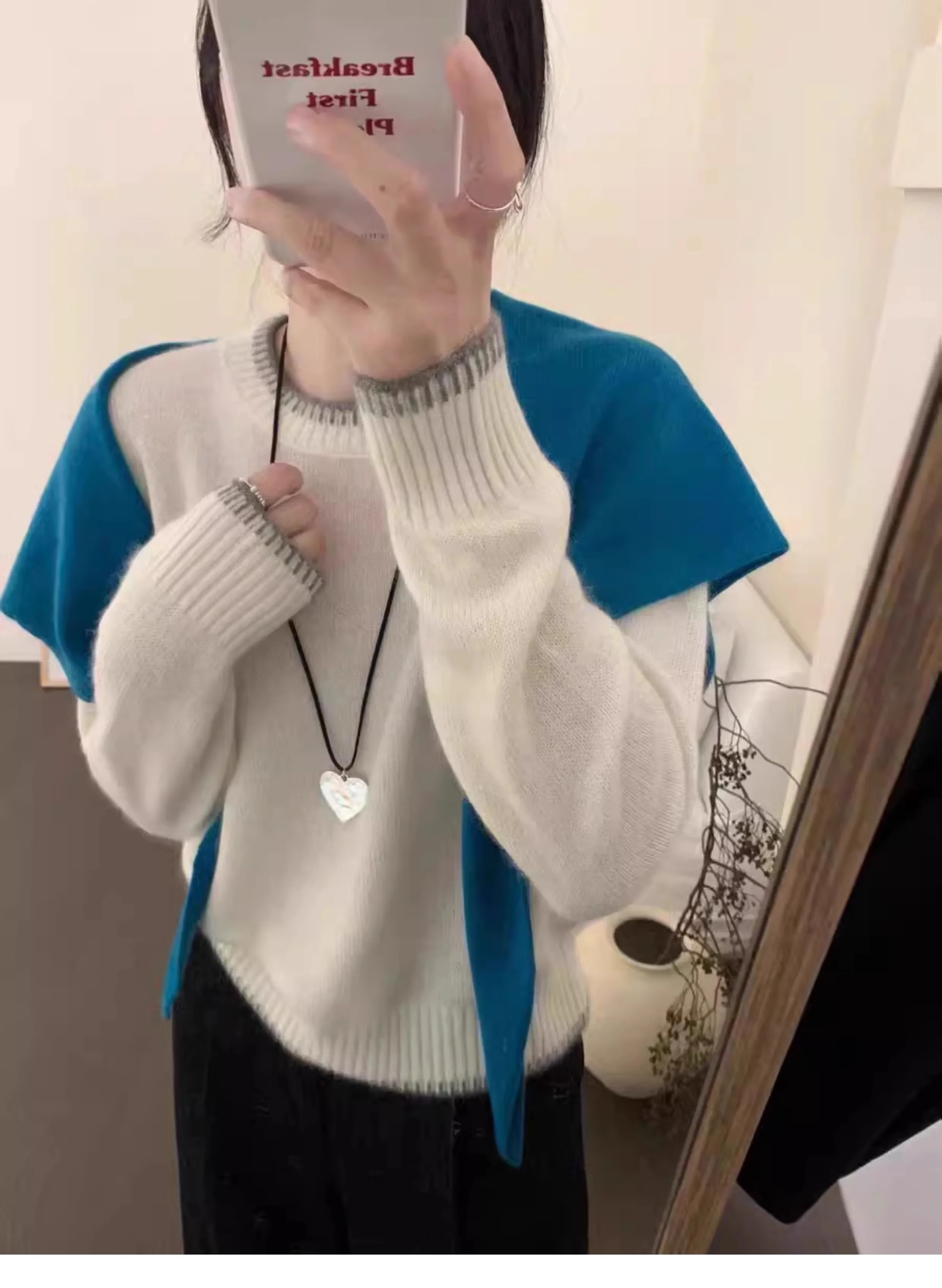 100% カシミヤセーター女性のラウンドネックグレーセーター新しいヨーロッパカシミヤハイエンドニット底秋と冬