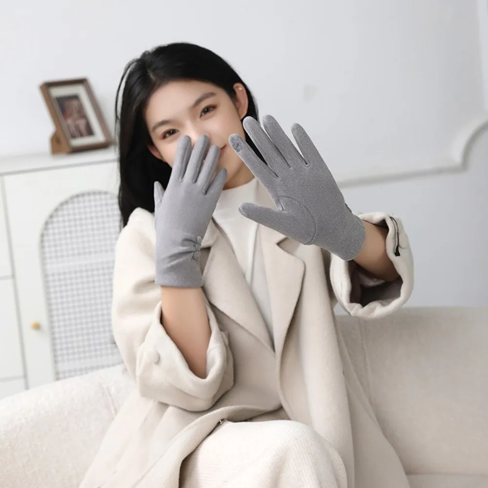 قفازات شتوية دافئة جديدة مقاومة للرياح ومضادة للبرد تعمل باللمس قفازات أنيقة للتزلج على الجليد للفتيات #5