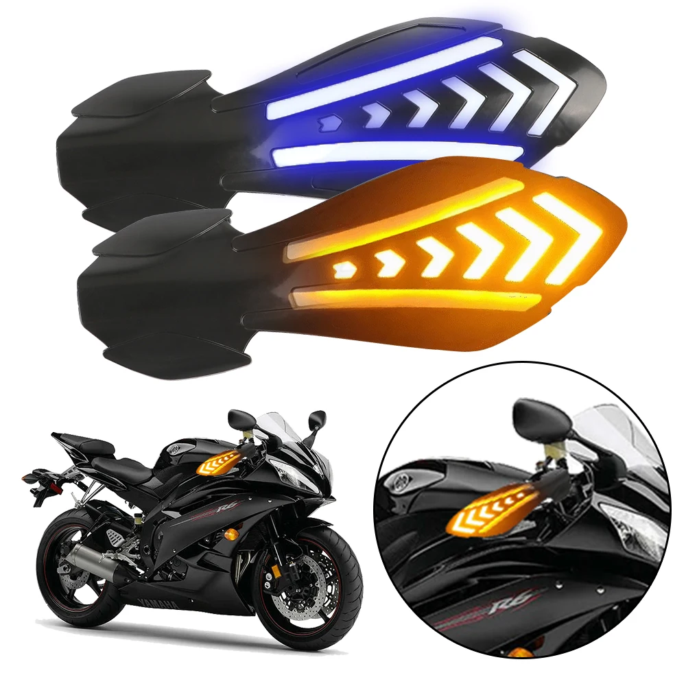 

Universal Motorcycle Handguards Covers 12V Turn Signal Lights Flashing Waterproof Protector Shield Motocross Guards Accessories