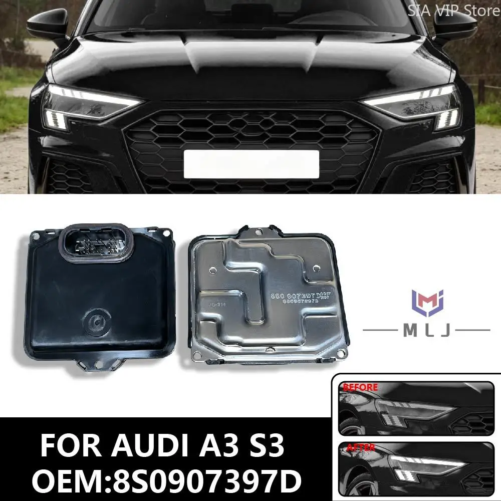 8S0907397D For Audi A3 S3 RS3 8V Q2 A3 Cabrio 2017-2019 LED Headlight Control Module Angel Eye Control Module Car Accessories