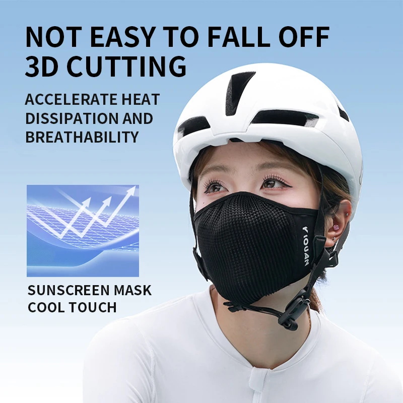 YIQUAN Sports Cycling Mask - Double Breathable Mesh, 9g Lightweight, Adjustable Earloop, UV Protection for Outdoor/Bike