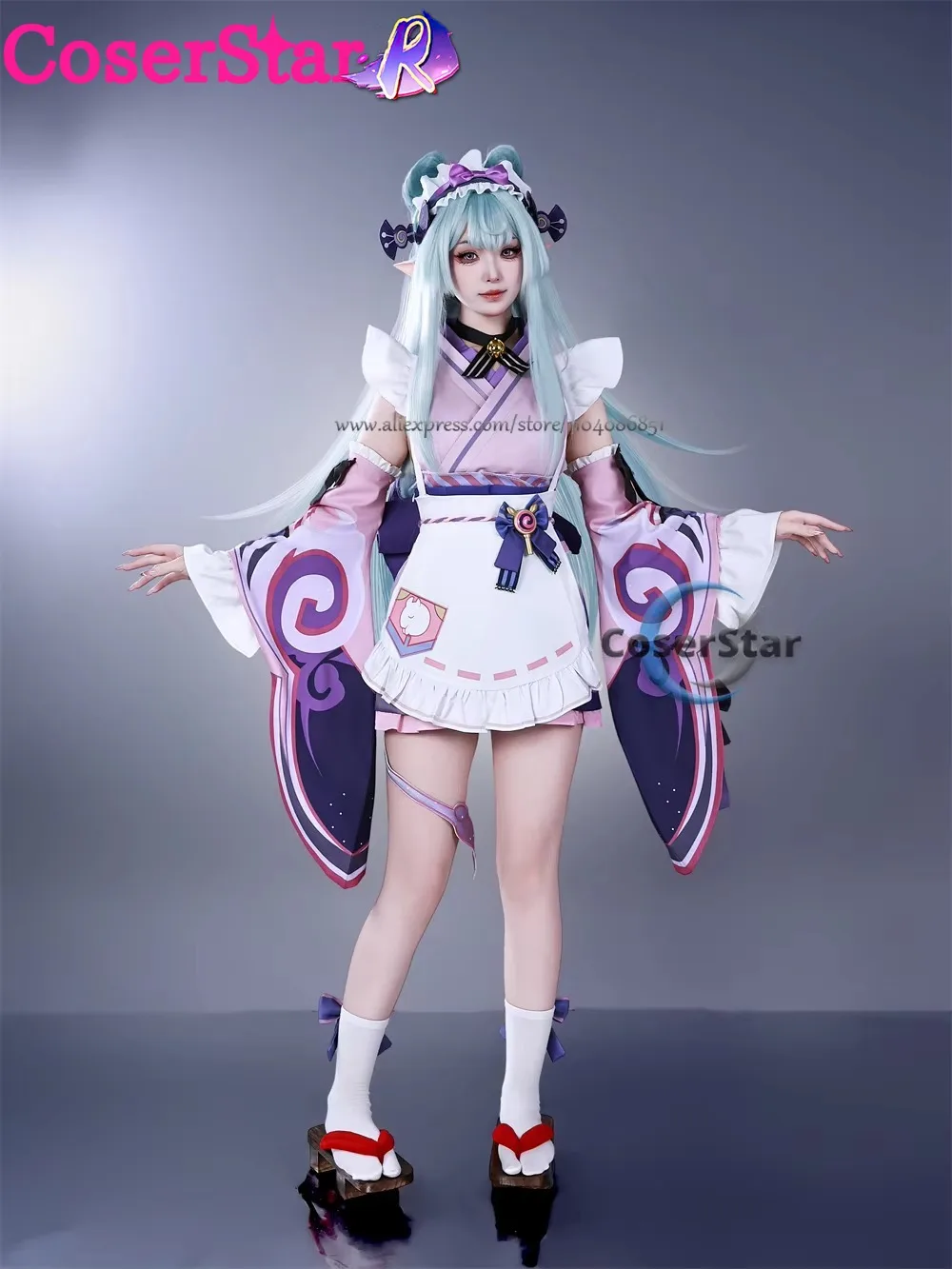 Juego Genshin Impact Mizuki Yumemizuki disfraz de Cosplay Yumemizuki Mizuki vestido de Cosplay carnaval cómic animación fiesta peluca zapatos