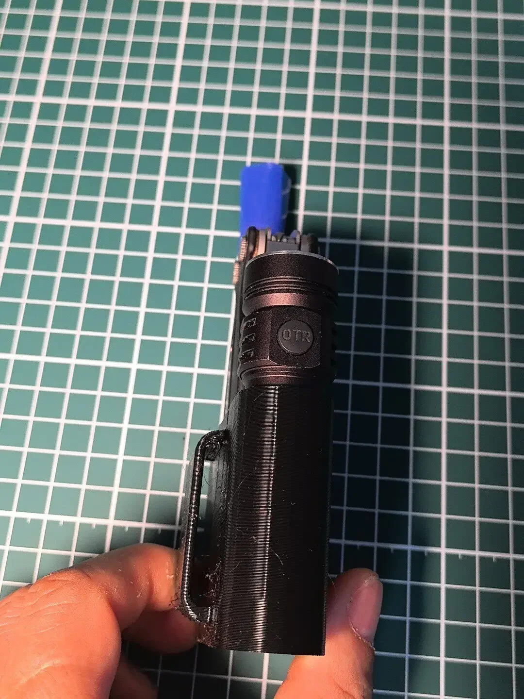 Custom 3D Printed Carry Holster | Combo Storage for Flashlight + Leatherman Multitool + Marker Pen - view 3