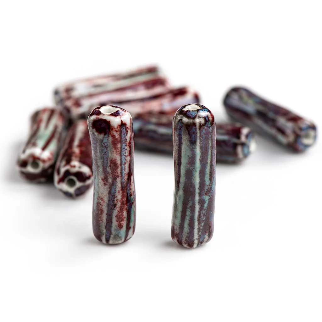 40 #5 stücke Specail Stick Form Retro Stil Keramik Perlen Anhänger Porzellan Schmuck Machen Für Halskette Armband # XN157