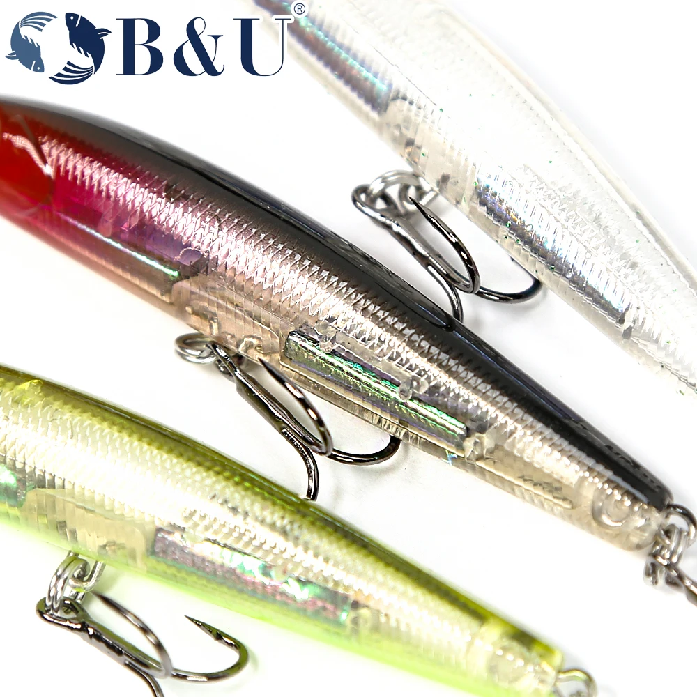 B & u 68mm 8,2g sinkender Bleistift schwerer Stock Angel köder Salzwasser lipless Minnow Wobbler Hartplastik köder