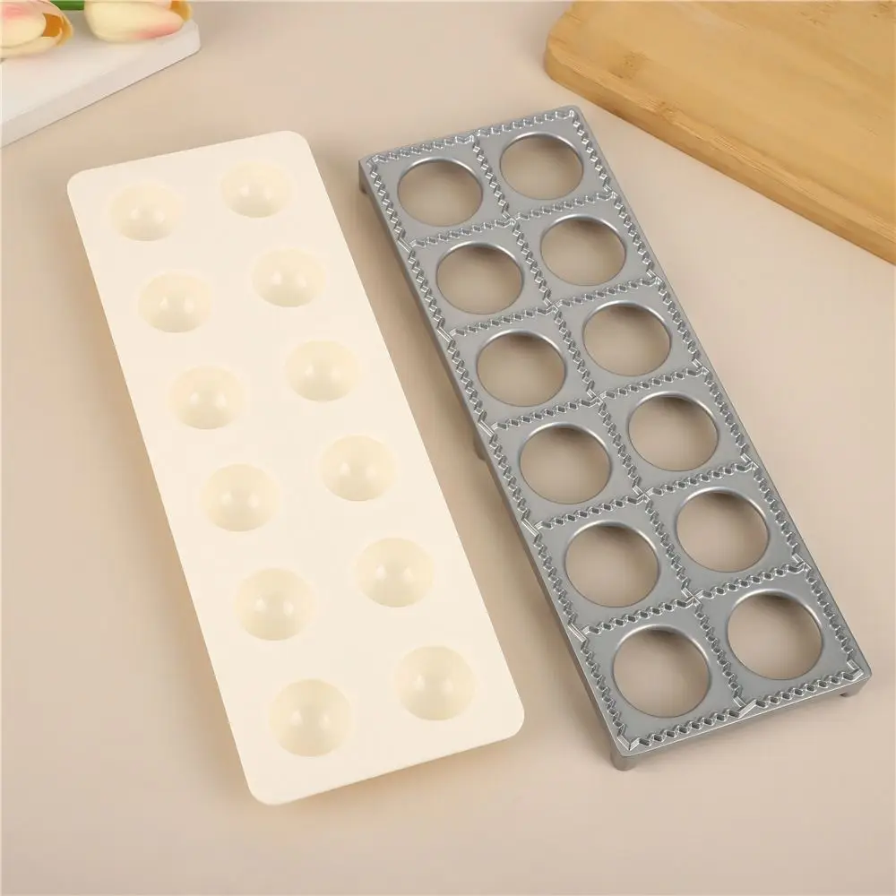 

Aluminum Alloy Ravioli Press Maker Plastic Solid Wood Rolling Pin Ravioli Cutter 12 Cavity Consistent Shape Empanada Maker Press