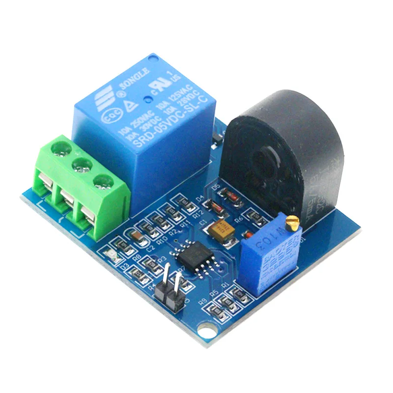 AC Current Detection Sensor Module 5V 12V 24V Relay Protection Module 5A Over-Current Overcurrent Protection Switch Output