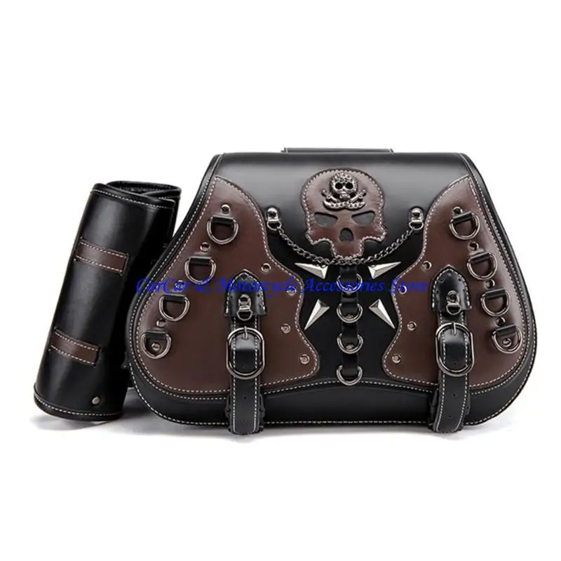 

G5AD Vintage Inspired Motorcycle Sade Bag Saddlebag с кожей PU для ежедневных поездок на поездку.