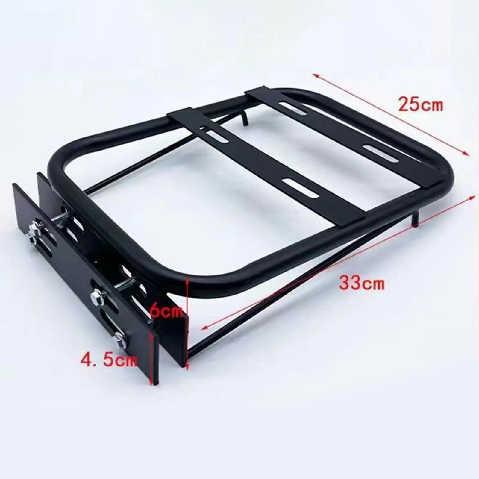 Generic Motorcycle Rear Luggage Rack Backrest Storage Box Rack Mounting Bracket with Screw Pannier Rack Motorcycle Rear Carrier