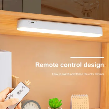 Lampe LED Sans Fil Rechargeable par USB, Veilleuse Magnétique à Intensité Réglable, pour Armoire, Placard, Cuisine, Allée, Ampoule à Tube