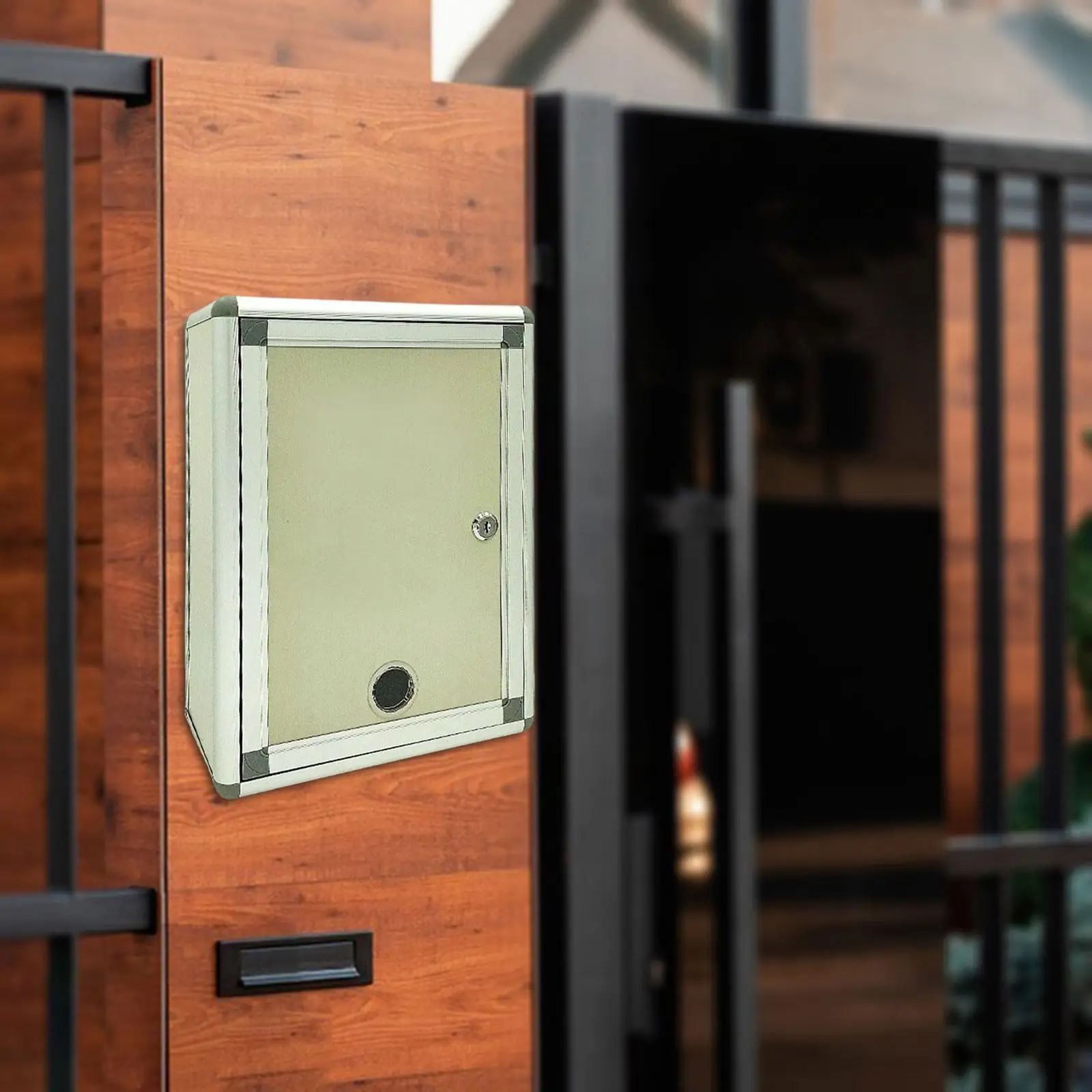 Lockable Suggestion Box Mail Box Decorative Wall Hanging Wall Mounted Mailbox Letter Case for Farmhouse Entrance Staircase