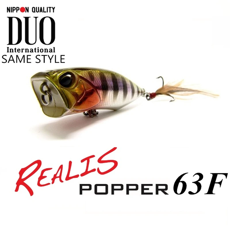 

LuretvDUO same style lure wave bait 9.6g Reality POPPER 63F surface system sea bass float far feeding 9116