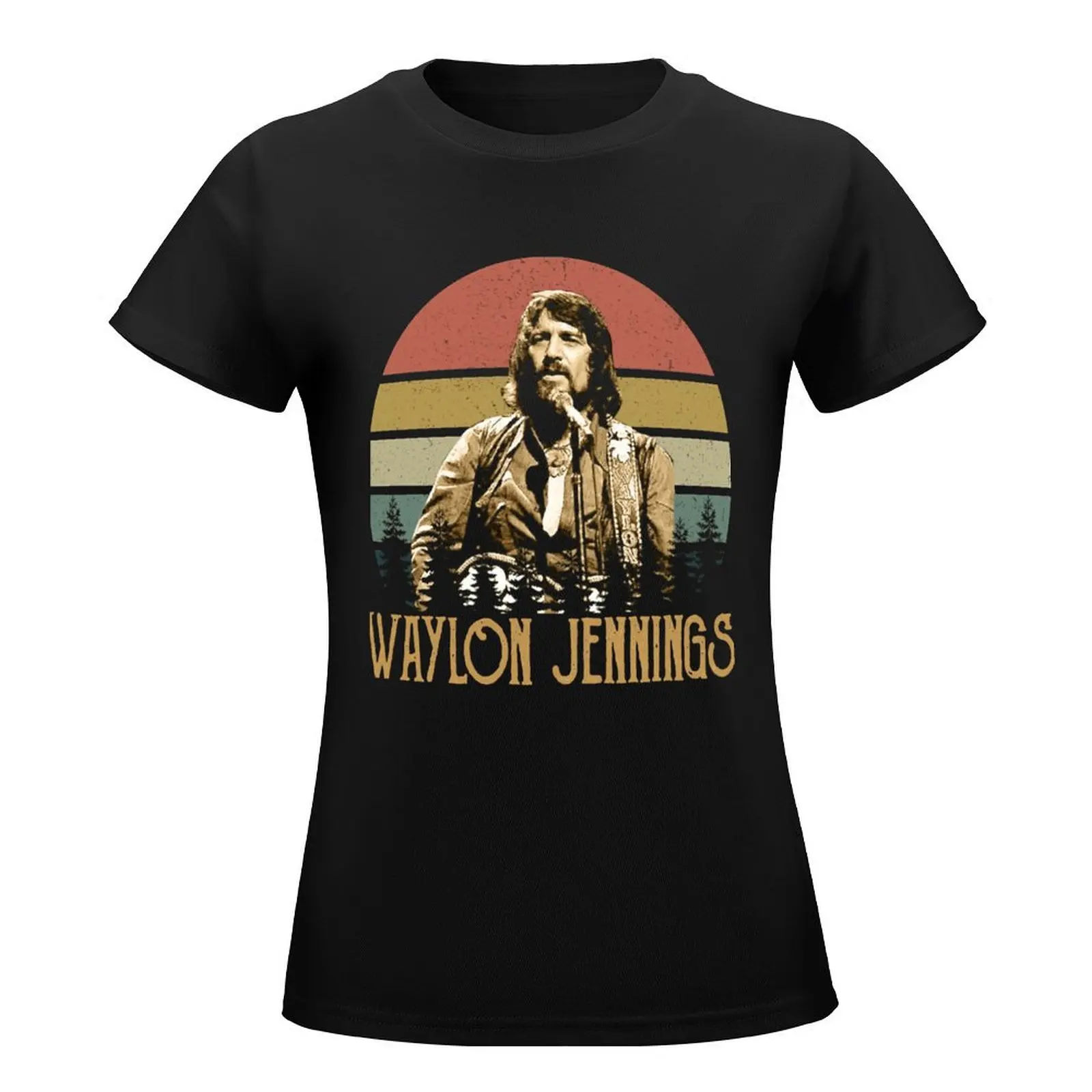 Lover Gifts Lover Vintage Retro Waylon Jennings Gift For Movie Fans T-Shirt vintage tops Women