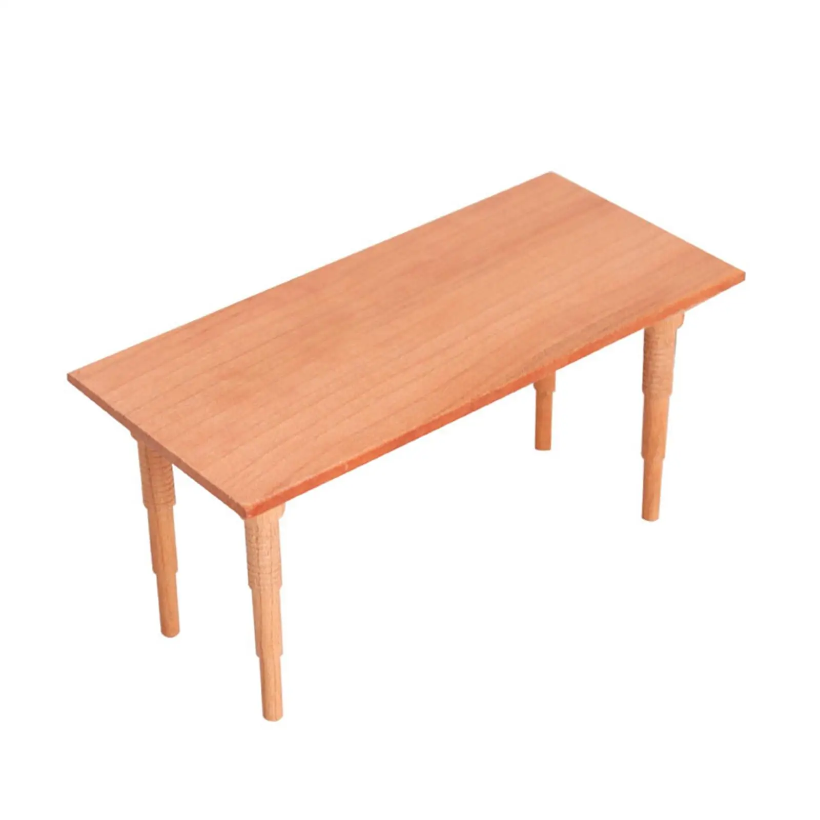 Mini muebles de adorno de mesa de comedor de madera para casa de muñecas para diseño de mesa de arena