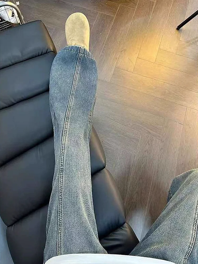 

Американские ретро Thiened Fce на подкладке, прямые свободные широкие джинсы, мужская осенне-зимняя рабочая одежда, брюки, нож