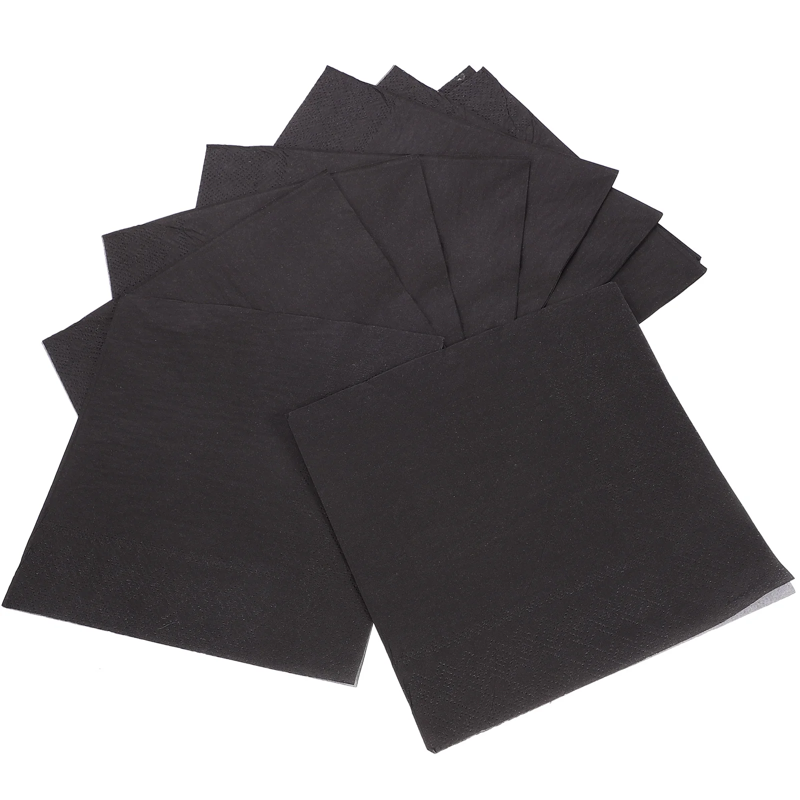 Servilletas negras de 20 Uds., servilletas de cóctel de papel de doble capa, suministros desechables para fiestas, decoraciones para eventos de boda