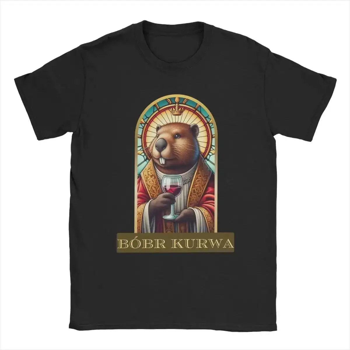 

Casual Saint Kurwa Bobr Bober Beaver Boberek T-Shirts Men Pure Cotton T Short Sleeve Tee Shirt Graphic Printed Clothing