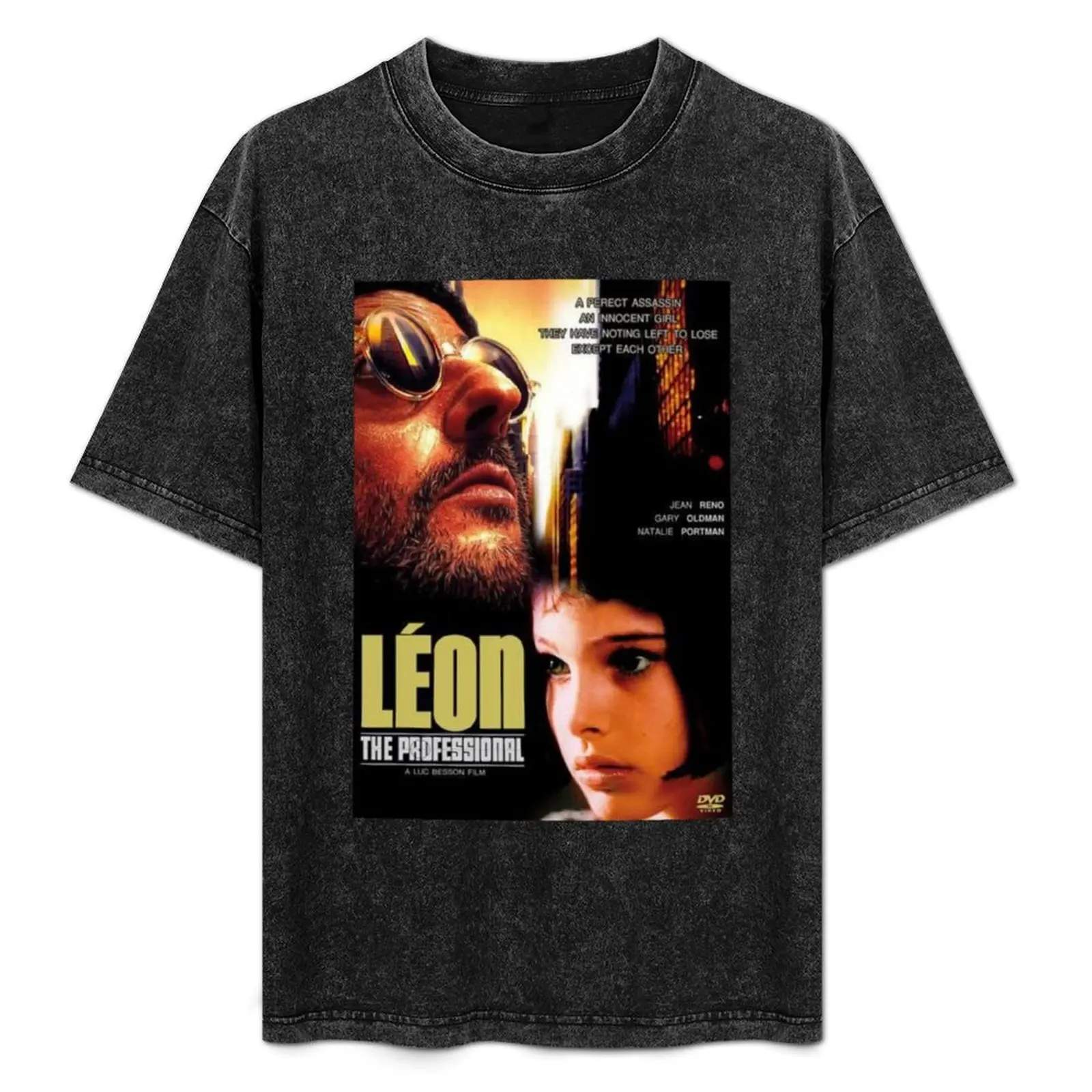 

Léon the Professional - Yellow Black Artwork T-Shirt Casual Street Style Short Sleeve Tee
