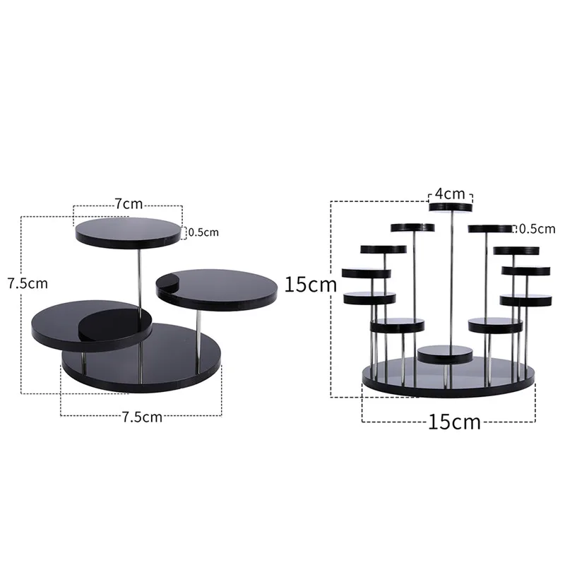 1pc 3/12 Tray Cupcake Stand Acrylic Display Stand for Jewelry Cake Dessert Rack Wedding Birthday Party Decor for Small Items